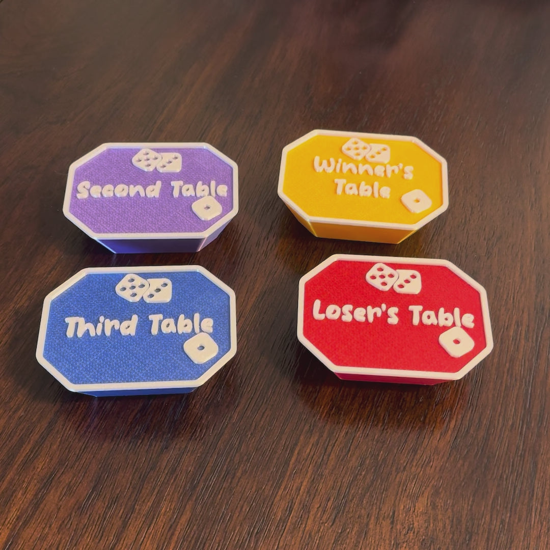 Bunco Table Markers